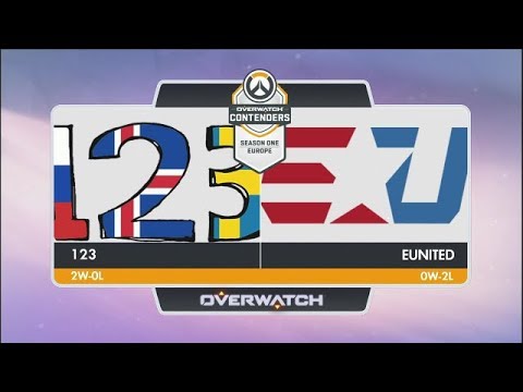 123 vs eUnited (Part 1) | OW Contenders Season One: Europe
