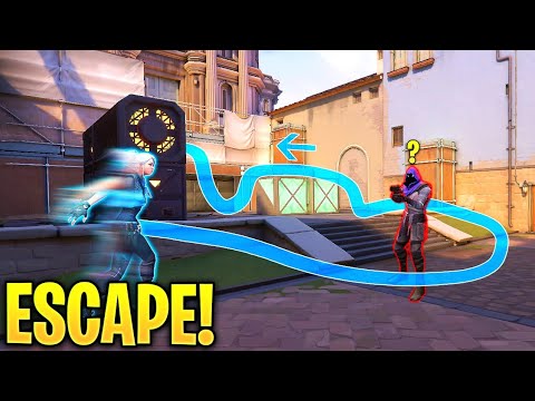 Valorant: Timing the PERFECT Escape..! - 200IQ Tricks & Genius Outplay - Valorant Highlights Montage