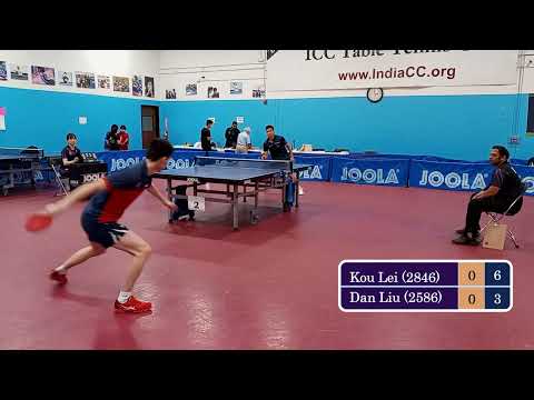Open Singles Final: Kou Lei (2846) vs Dan Liu (2586) - JOOLA Summer Open at ICC on 5-15-2022