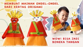 Download lagu Membuat Ondel-Ondel Dari Kertas Origami | Bisa Jadi Mainan Boneka Tangan mp3