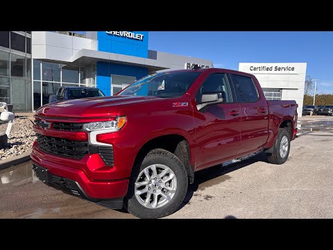2026 Chevrolet Silverado 1500 Crew Cab Short Box 4-Wheel Drive RST in Red for sale at Boyer Chevrolet Lindsay Ltd. in Lindsay, ON