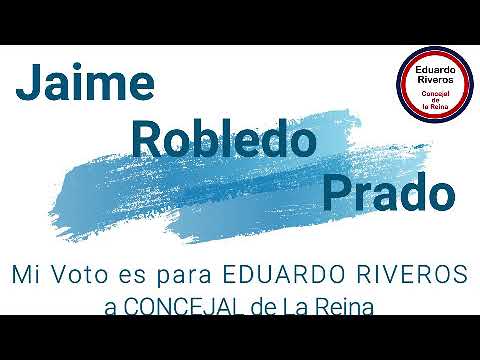 Jaime Robledo Prado, apoyando a Eduardo Riveros a Concejal de La Reina