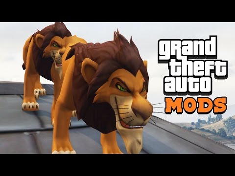 THE LION KING in GTA 5! Mod Gameplay!