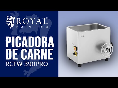 vídeo - Picadora de carne - Retorno - Acero inoxidable - 380 kg/h - Royal Catering