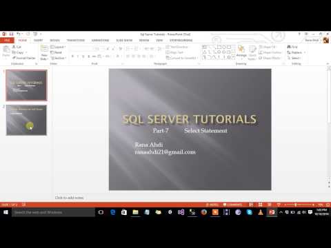 Part 8 Select Statement