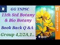 11th Std Science Botany Bio Botany Book Back Answers GGTNPSC Group2 Group4 Tnpsc