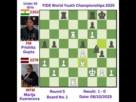 🏆 WFM Marija Kuznecova shines at the FIDE World Youth Championships 2025!