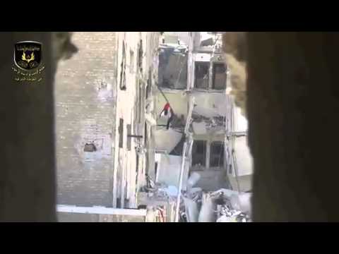 استهداف قوات النظام بصاروخ آر بي جي من قبل لواء شام الرسول في جوبر في محافظة دمشق