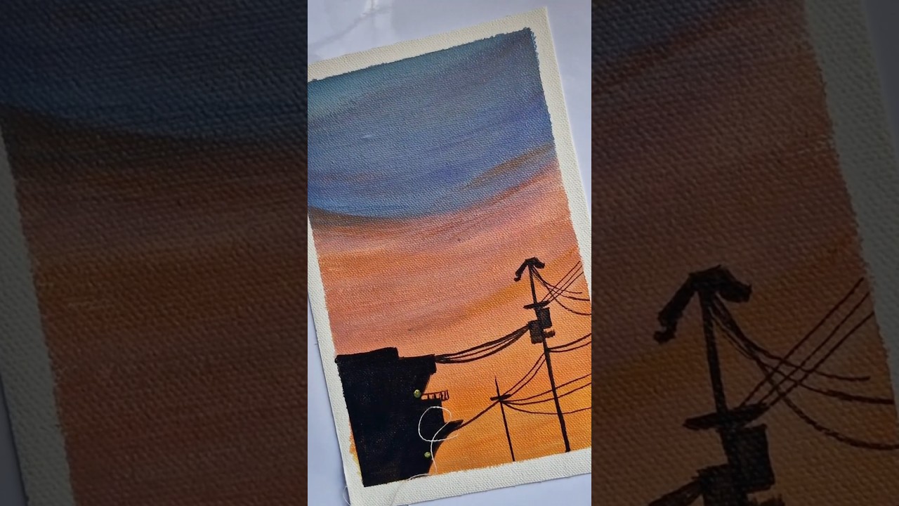 the easiest acrylic painting ever🥳do give it a try #acrylicpainting #exploreshorts
