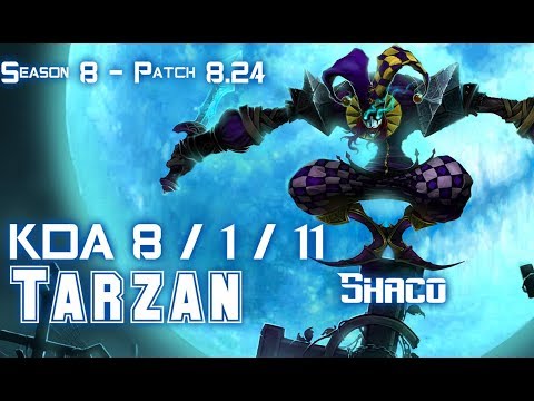 Tarzan SHACO vs XIN ZHAO Jungle - Patch 8.24 KR Ranked