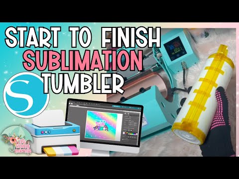 How to create a sublimation wrap for a  20oz Skinny in Silhouette plus print and press tutorial