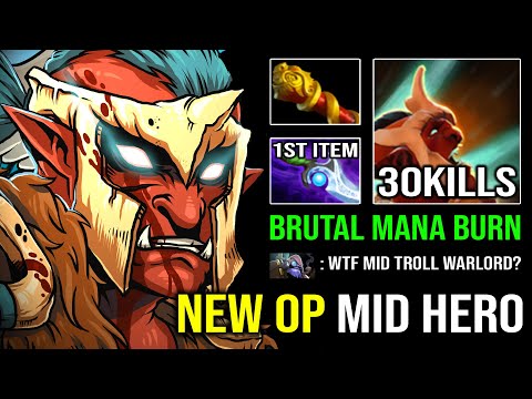 NEW OP MID TROLL 1st Item Diffusal Max Speed Mana Burn 30Kills Insane Hard Carry Mid Dota 2