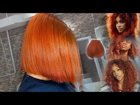 SZA INSPIRED GINGER/RED HAIR COLOR, HAIRCUT PLUS SILK...