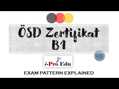 ÖSD Zertifikat B1 Examination Pattern