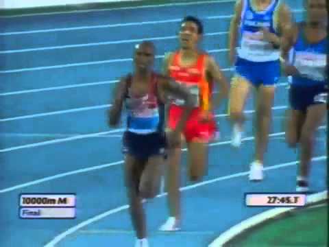 Mo Farah Wins Britain's first 10000m gold medal of European Athletics 2010   YouTube