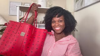 Candy Red MCM Reversible Liz Shopper Tote | FINALLY got my wishlist bag! | Different by Design