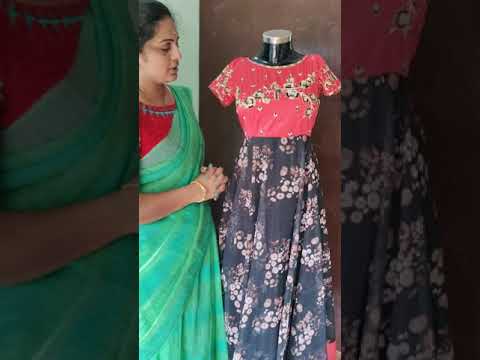 vasanthi creations 🥳🥳 long frock with maggam work....