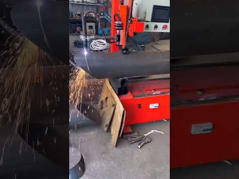 Plasma Cutting Of Large Dia Steel Pipe Fast