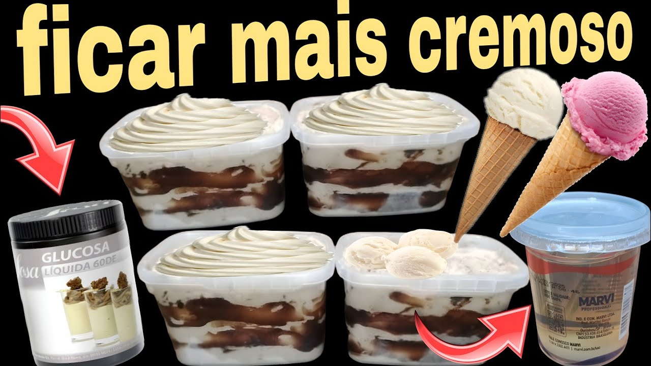 (NÃO CRISTALIZA)  QUAL O PRODUTOS QUE DEIXA O SORVETE CASEIRO macio cremoso igual da Kibon
