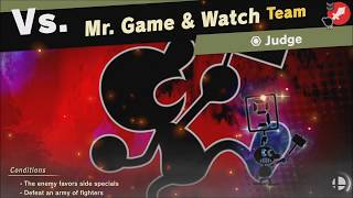 Super Smash Bros Ultimate vs Mr. Game & Watch Team (Unlocks: Judge) World of Light - Adventure Mode