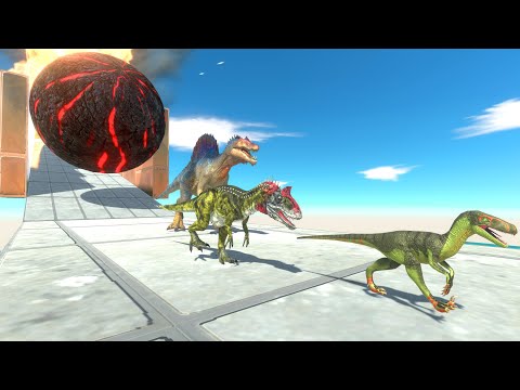 Dinosaurs vs Animals – Who Can Escape the Growing Fireball?