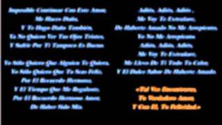 ADIOS TE EXTRAÑARE - LOS TEMERARIOS