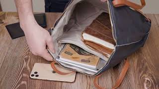 Удивительная двухцветная женская сумка из натуральной кожи Vintage 22303 черный