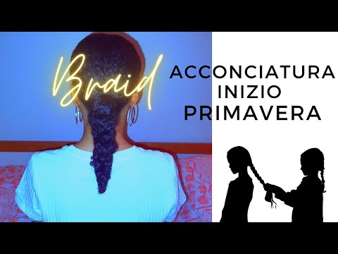 ACCONCIATURA FACILE PER INIZIO PRIMAVERA! | PER CAPELLI AFRO-RICCI | BRAID PONYTAIL CURLYHAIRSTYLES