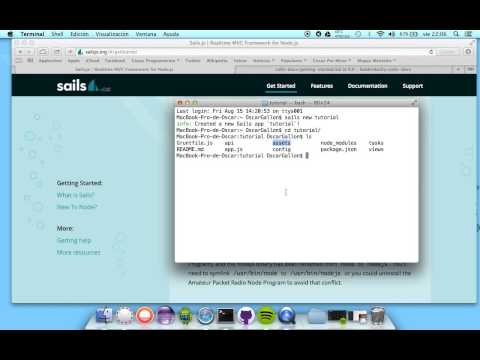 Aplicación Web Con Sailsjs. Tutorial Español. Node js. Episodio Piloto