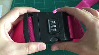 How to set up 3 digit lock  in Candyleather Luggage strap