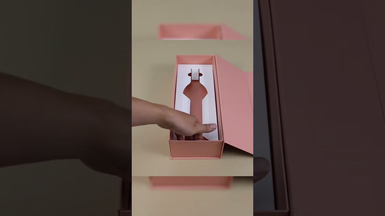 Folding eco-friendly wine packaging box made of paper
