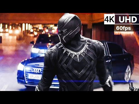 Black Panther Chase Scene | Captain America: Civil War | 4K Ultra HD 60fps