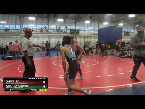 97 Lbs Cons. Semi - Carter Lee, North Hall Wrestling Club Vs Jonathan Arehart, Grindhouse Wrestlin
