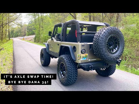 JEEP TJ AXLE SWAP Part 1 - Pulling the Dana 35!