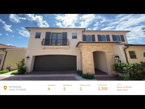 Beautiful Home for lease in Irvine property video