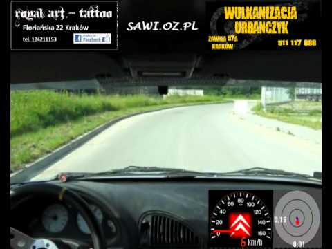 Rally Sprint Myślenice 2012 Ł.Sawicki/ M.Wieczorek Citroen SaxoVTS onboard