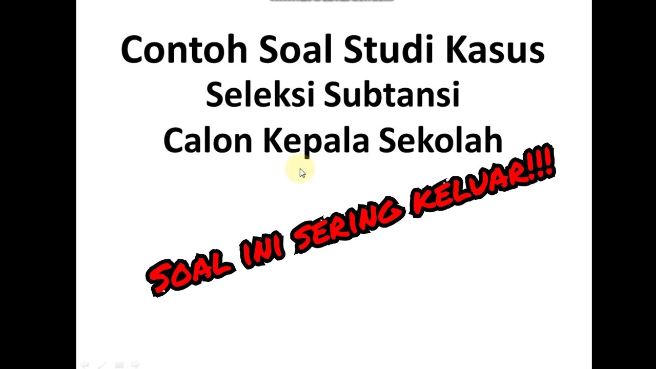 4 Examples of Case Study Questions for Substantive Selection of Prospective School Principals
