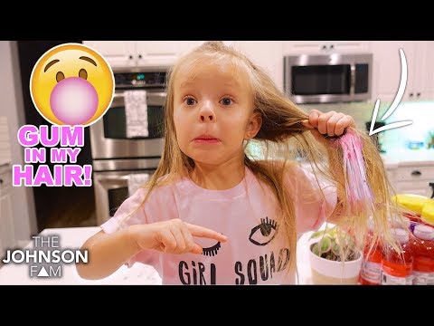 BUBBLE GUM STUCK in MY HAIR!