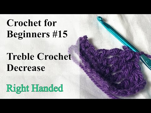 Treble Crochet Decrease Right Handed Crochet For Beginners 15
