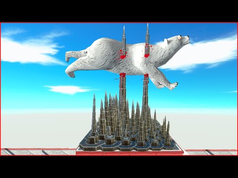 JUMP OVER SPIKES CHALLENGE !  - Animal Revolt Battle Simulator