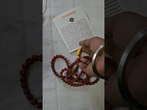 Isha foundation 8mm rudraksha unboxing| 48 cm length  #sadhguru #rudraksha_benefits  #rudraksha