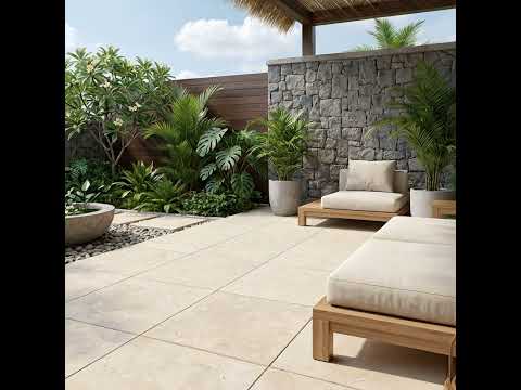 Dalle extérieur Tivertino beige naturel 2.0 R11 60*60 cm