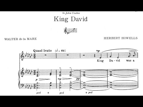 Herbert Howells - King David (score video)