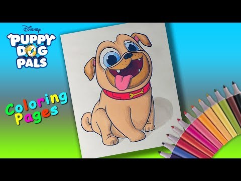 Puppy Dog Pals coloring book Rolly coloring pages #forkids Video