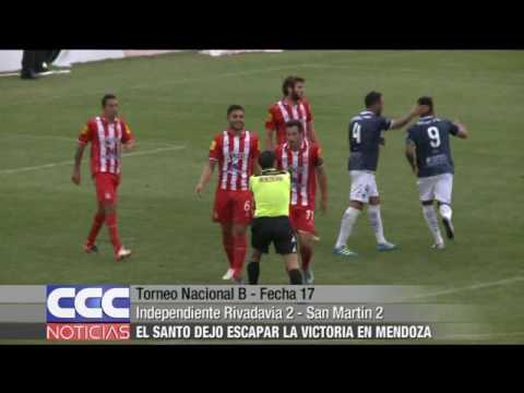 Torneo Nacional B   Fecha 17  Independiente Rivadavia 2   San Martín 2