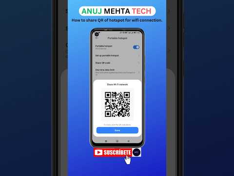 How to share hotspot wifi network through QR code on redmi #hotspot@AnujMehtaTech #anujmehtatech