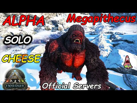 ARK Fjordur: ALPHA Megapithecus EASY And SOLO Monkey Boss Fight