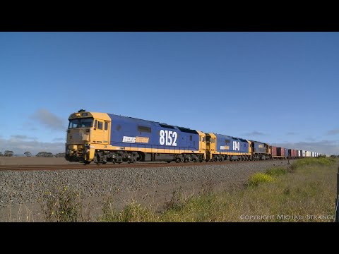 7902V Mildura Container Train Operated By Pacific National - PoathTV Australian Railways