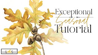Capturing the Vibrance of Autumn: How to Paint Acorns and Oak Leaves with Watercolors!