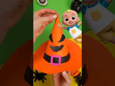 Easy CoComelon Halloween Crafts! 🎃🧙 DIY Witch Hat! #shorts #cocomelon